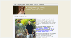 Desktop Screenshot of massagetherapyforyou.com