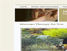 Tablet Screenshot of massagetherapyforyou.com
